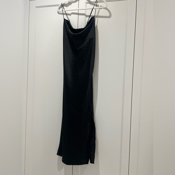 Banana Republic Dresses & Skirts - Banana Republic Black Satin Cowl-Neck Maxi Dress